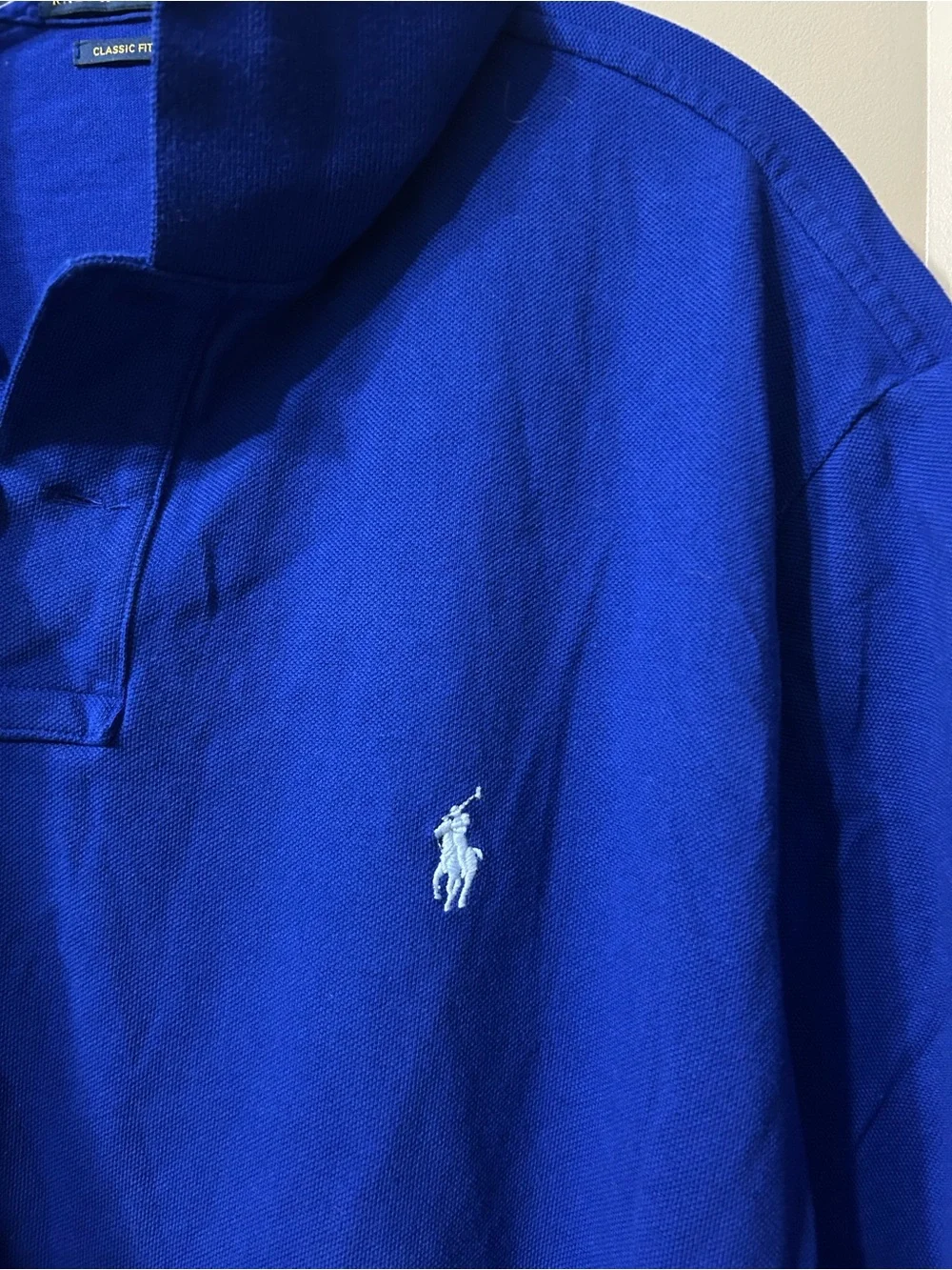 Ralph Lauren m Royal Blue Short-Sleeve Polo with Embroidered Pony Classic fit